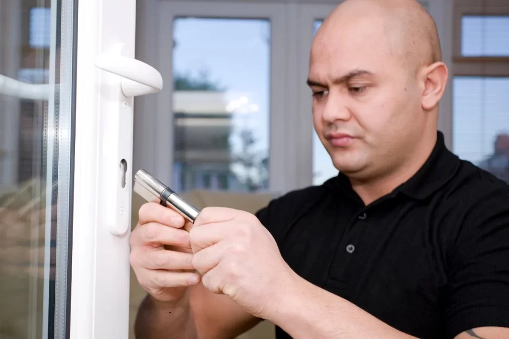 A locksmith creating new keys without the original key
