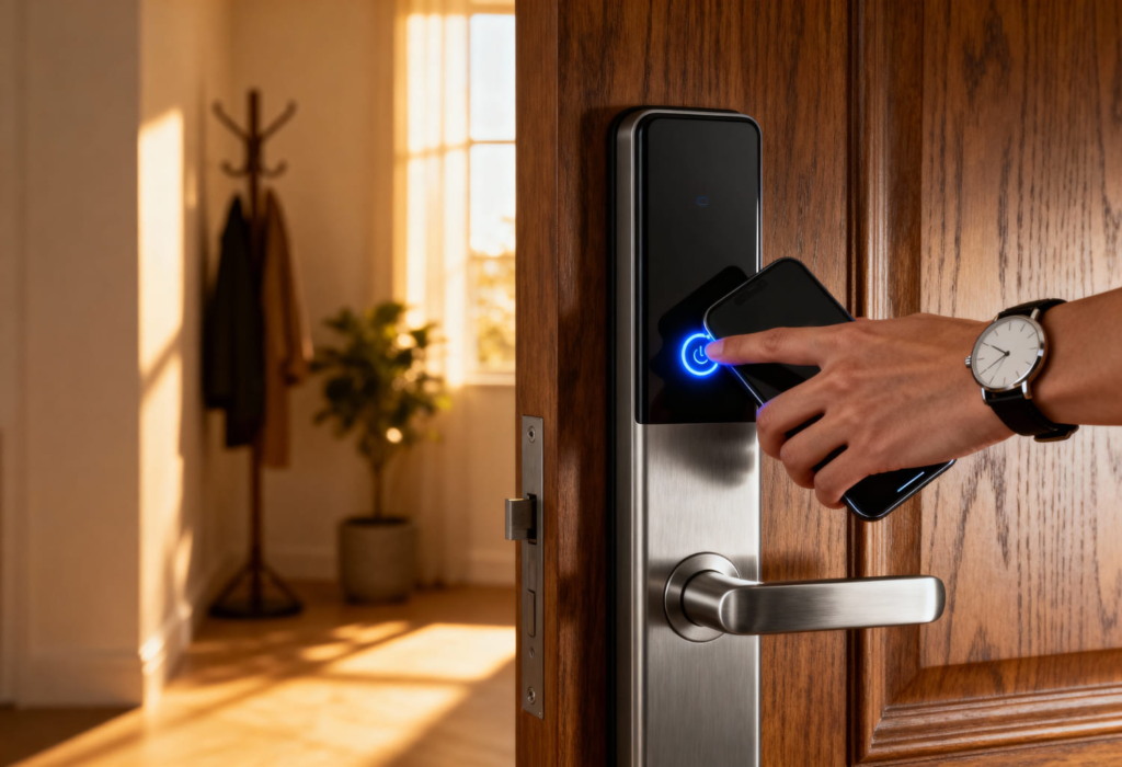 Smart home door lock system