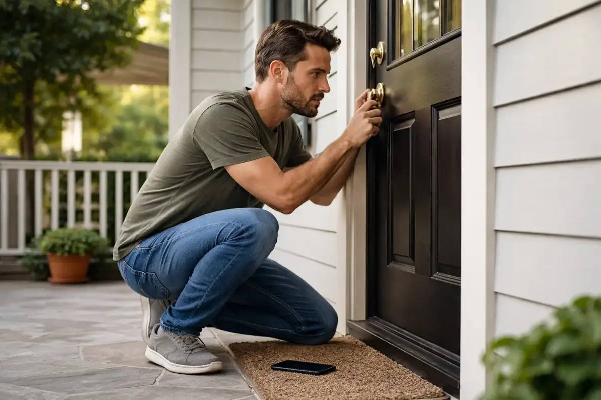 Man locked out of his house