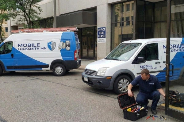 Commercial locksmith service.