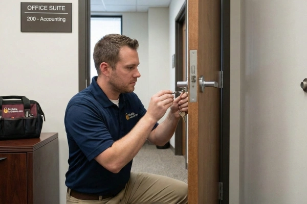 Broken key extraction service done by a locksmith.