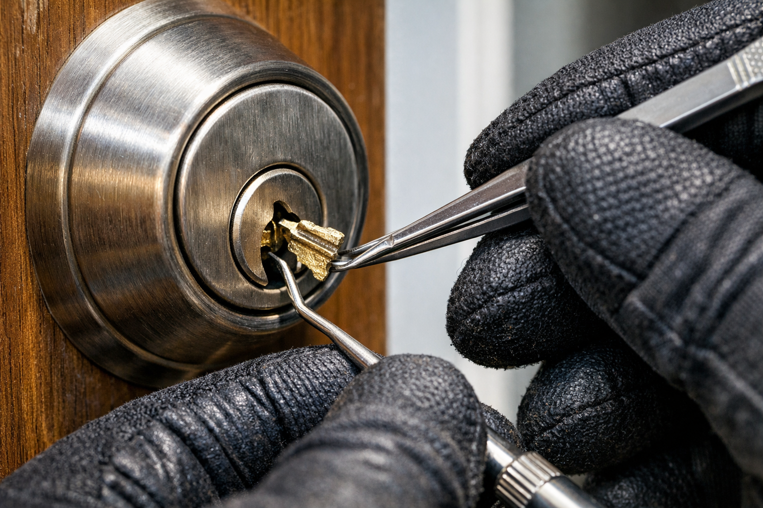 Broken key removal from door lock by Locksmith In Macalester Groveland, MN
